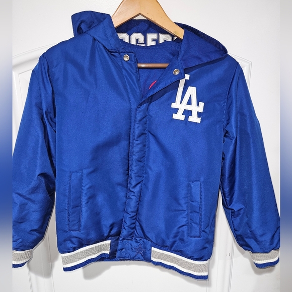 Los Angeles Dodgers JH Design Reversible Varsity style,Snap on Jacket, YTH Small - Picture 10 of 13